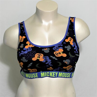 Torrid Bralette Bra Wireless Mickey Mouse Pumpkin Scoop Neck Plus Size 2 18 20