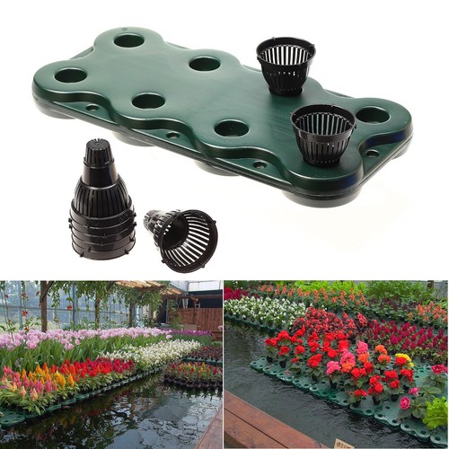 8plugs /1pc aquaponics floating pond planter pots kit