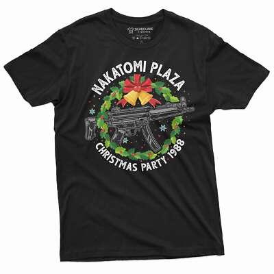 Mens Nakatomi Plaza Shirt Christmas Party 1988 T-Shirt Christmas Movie Tee