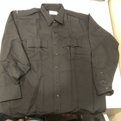SSC Men's Code 9 Black Long Sleeve Shirt With Zipper Size 18.5 Sleeves 36