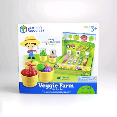 Learning Resources Farmer's Market Color Sorting Fruits & Vegetables Toy
