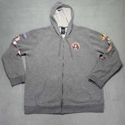Studio Ghibli Spirit Away No Face Anime Size XL Gray Hoodie Full Zip Drawstring