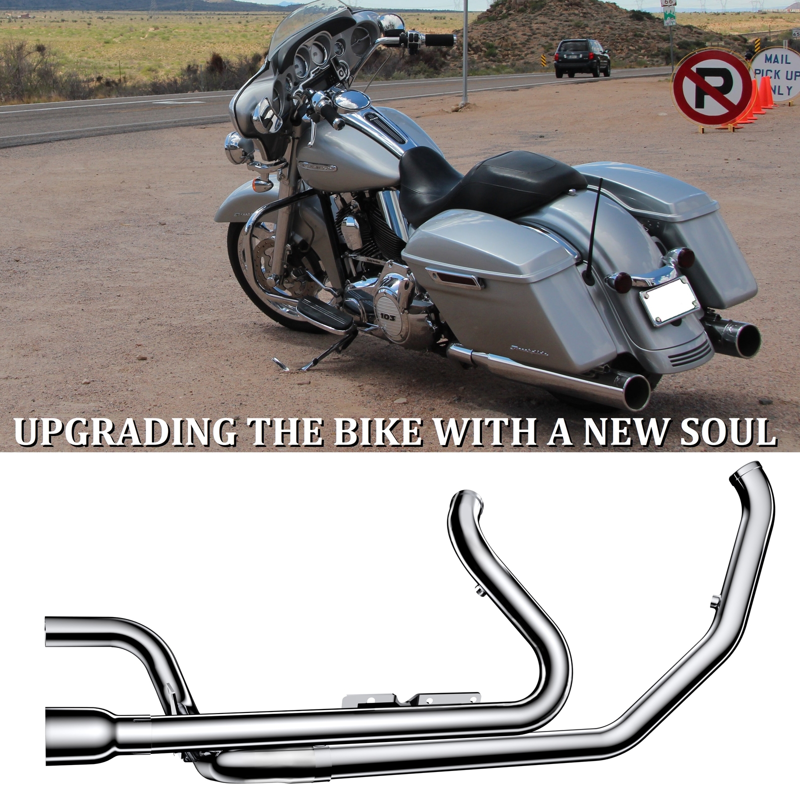 CERAKOTE True Dual Head Pipes for Harley Touring Exhaust Headers 2017-up Models