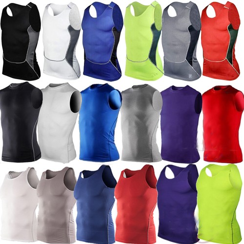 Herren Baselayer Kompression Funktionswäsche Unterhemd T-shirt Tops Achselshirt