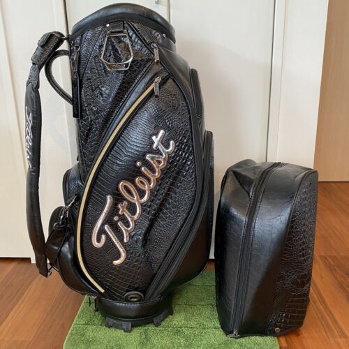 Titleist Limited Crocodile Pattern Black golf bag carry Titleist Limited Crocodile Pattern Black golf bag carry