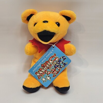 Grateful Dead Beanie Bears JACK STRAW Plush Yellow Steven Smith Liquid Blue