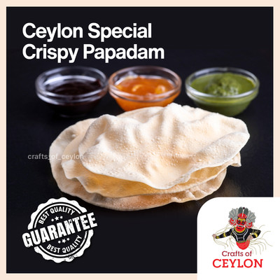 Pure Ceylon Special Crispy Pappadam 100% High Quality Product Sri Lanka