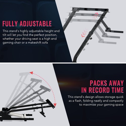 Gaming Racing Simulator Cockpit - Steering Wheel Stand for PS4/5 XBOX G29 G920