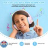 LOBKIN Kids Bluetooth Headphones,Over Ear Kids Headphones Wireless with Mic 50H Playtime Colorful LED Lights AUX Cord 94dB Safe Volume Limited Foldable Design for Boy Girl Travel/School/iPad