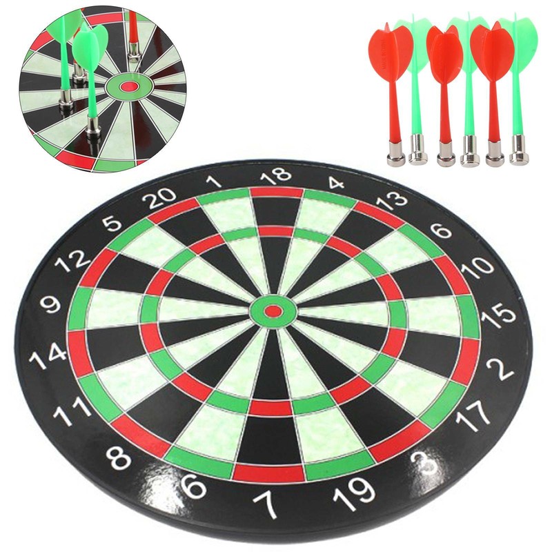 NEW! 15" Kids Toy Play Dart Board Dartboard with 6 Darts Kids