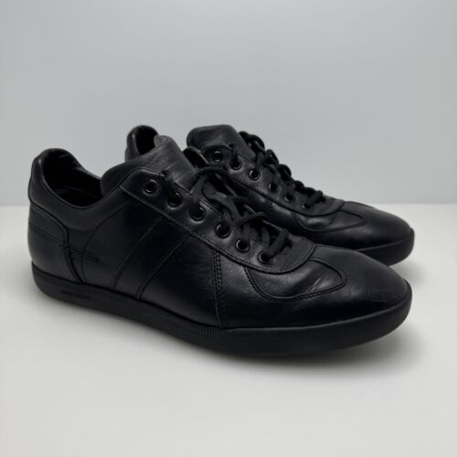 Dior Homme Black Leather Lace-Up Sneakers Shoes Men's Size Dior Homme Black Leather Lace-Up Sneakers Shoes Men's Size