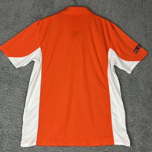 Knights Apparel Mens L OSU Polo Shirt Oklahoma State Cowboys Logo Orange/White-C
