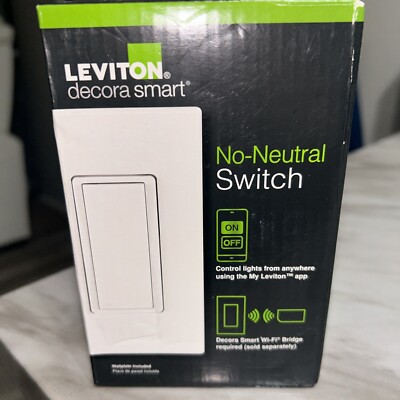 Leviton Decora Smart Switch Requires MLWSB Wi-Fi Bridge White R02-DN15S-1RW