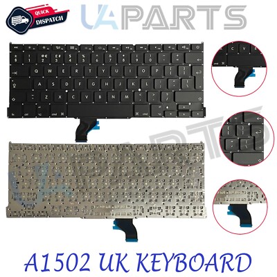 For MacBook Pro 13'' Retina A1502 2013 2014 2015 UK Layout Keyboard No-Backlight