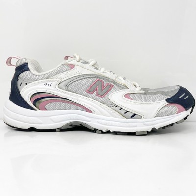 

New Balance Womens 411 CW411DR Белая повседневная обувь Кроссовки Размер 8,5 B, Белый, 411
