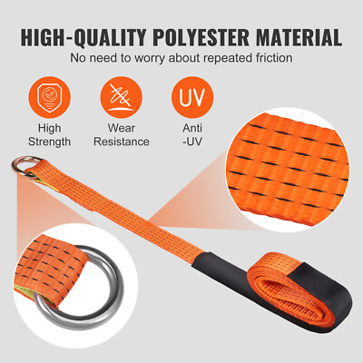 VEVOR Ratchet Tie Down Strap Towing Tire Straps Kit for Car Trailer Hauler 4 PCS