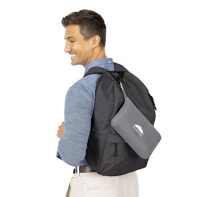 BlueHills Travel Blanket Pillow Compact Lightweight Airplane Gray 