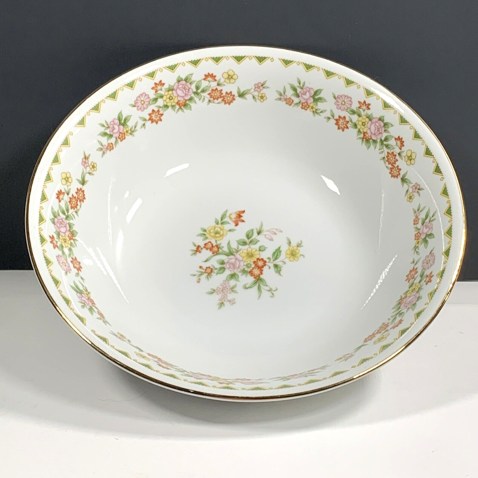Empress China Gaiety Vegetable Serving Soup Bowl Dish Floral