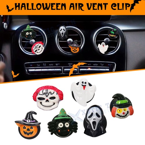 6x Funny Odd Car Refillable Air Outlet Freshener Clips Charm Decor Spooky Stuff