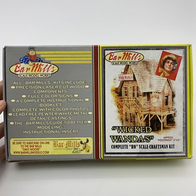 BAR MILLS SCALE MODEL WORKS #962 WICKED WANDA'S HOUSE  LASER CUT KIT NIB RARE