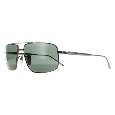 Pre-owned Chopard Sunglasses Schf21m 568p Total Shiny Gunmetal Gray Green Polarized
