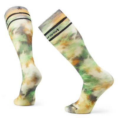 Мужские носки Smartwool Ski Full Cushion с принтом Tie-Dye поверх икры