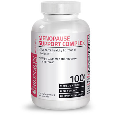 Bronson Menopause Support Supplement for Women, 100 Capsules