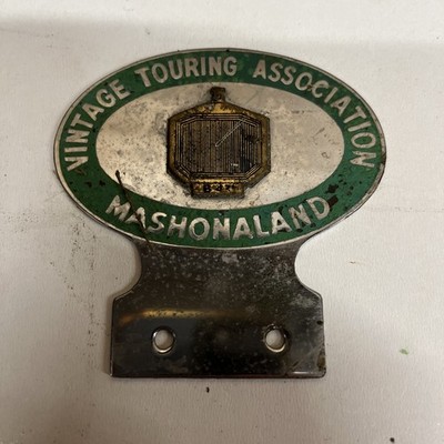 VINTAGE TOURING ASSOCIATION MASHONALAND MOTOR CAR RADIATOR BADGE EMBLEM INSIGNIA