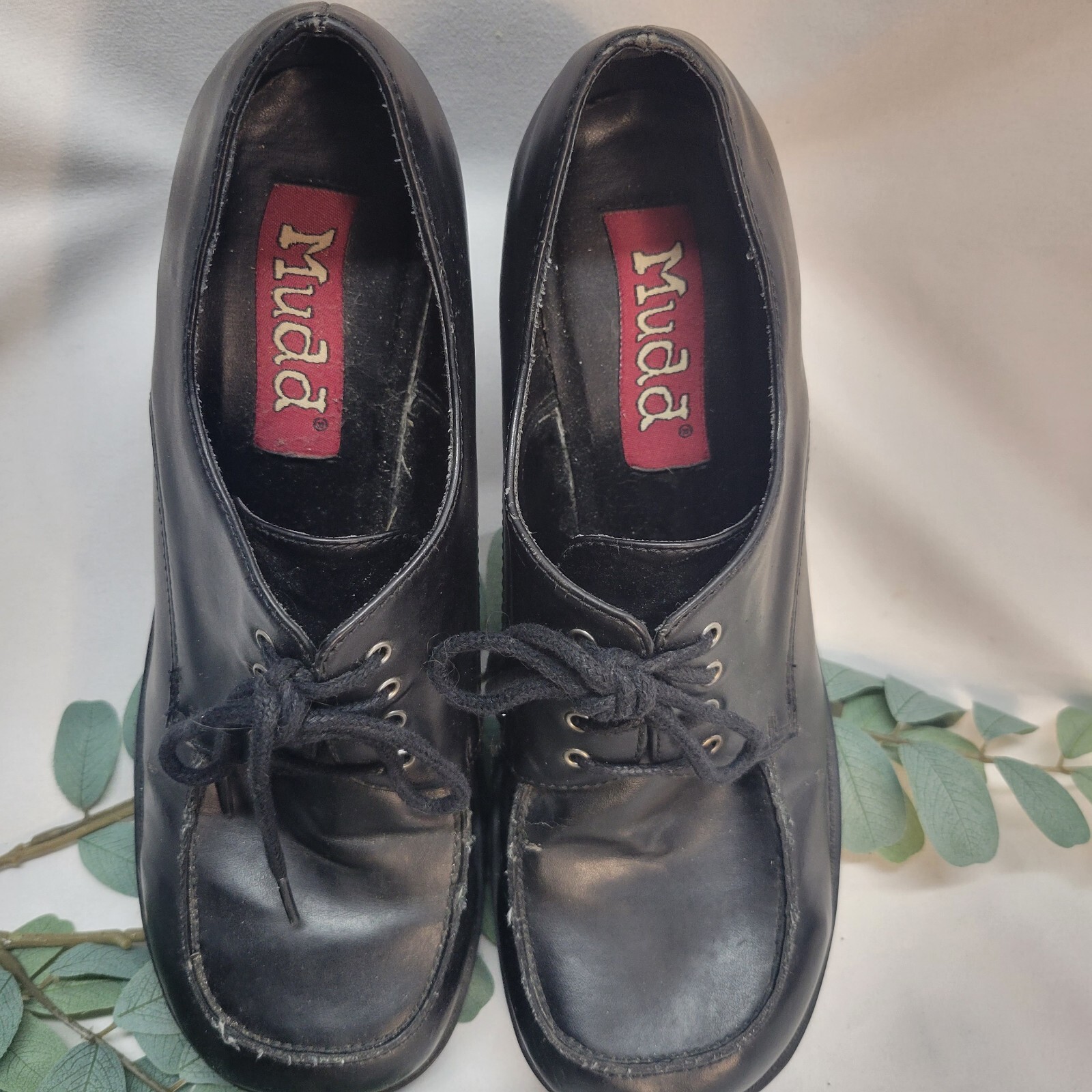 VTG 90 s Y2K Mudd Platform Black Oxford 