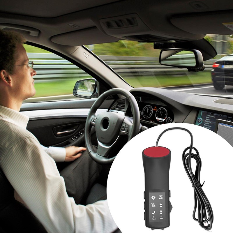 Universal Wireless Car Steering Wheel Control Remote Button with 1m Cable