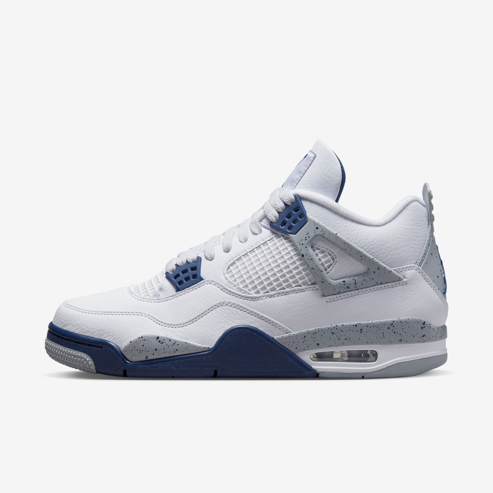 

Jordan 4 Retro Midnight Navy DH6927-140 Мужские кроссовки, White/midnight navy/light smoke grey/fire red, Jordan 4 Retro Midnight Navy