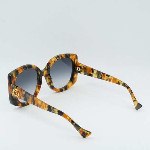 Pre-owned Gucci Gg1257s 004 Havana/gradient Blue 53-22-145 Sunglasses Authentic