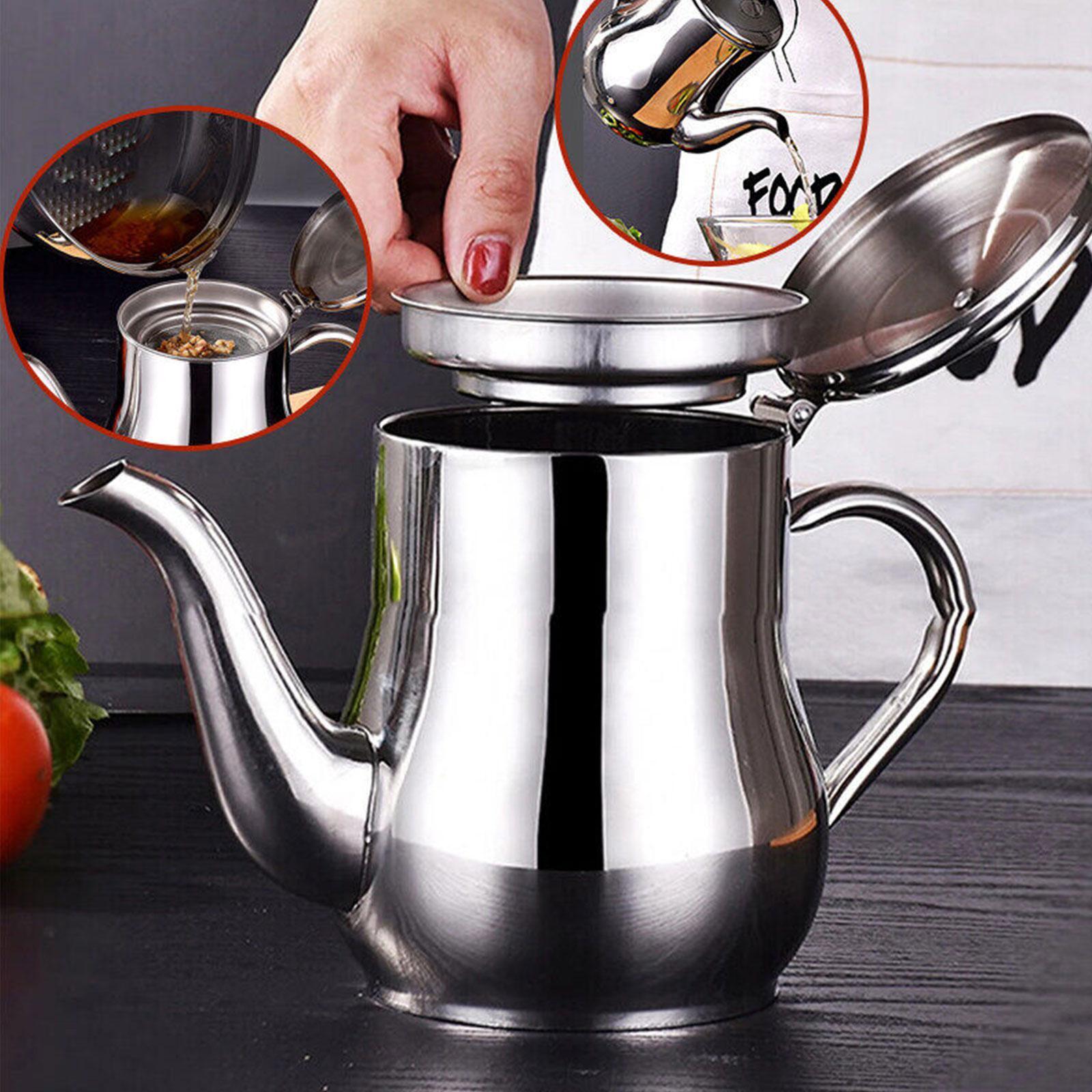 Strainer Pot Grease Container Jug Storage Gift