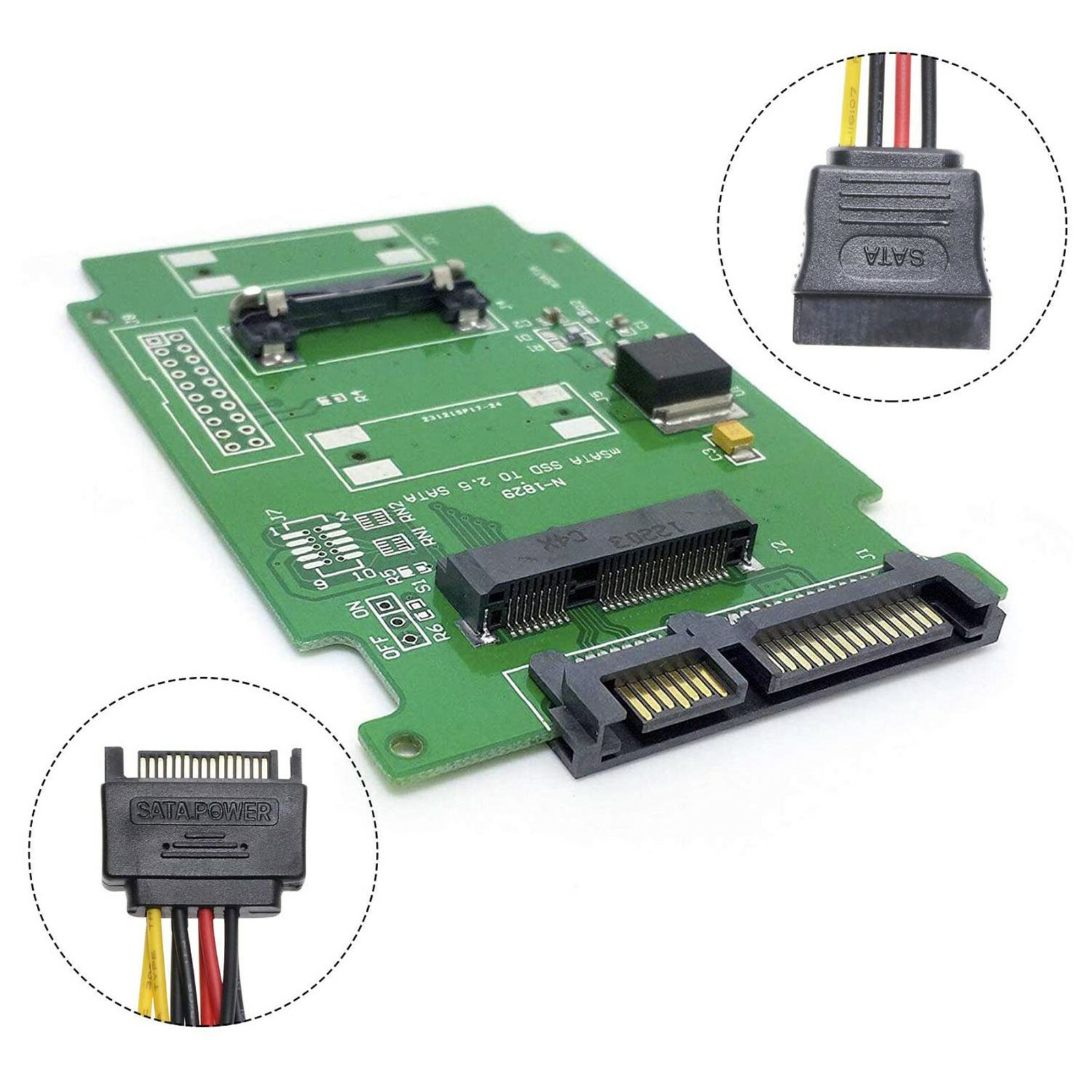 SATA Power 15 pin Y Splitter Cable Adapter Male to Female for HDD Hard Drive