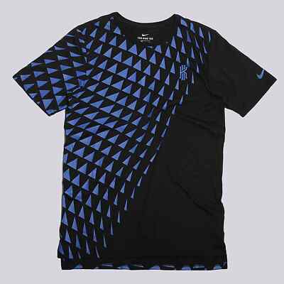 NIKE KYRIE ART 1 DROP TAIL BLACK BLUE BASKETBALL SHIRT SZ LARGE ( 830993-010 )