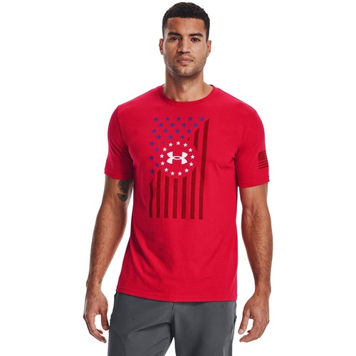 

[1365053-600] Мужская футболка с флагом на груди Under Armour Freedom, Красный