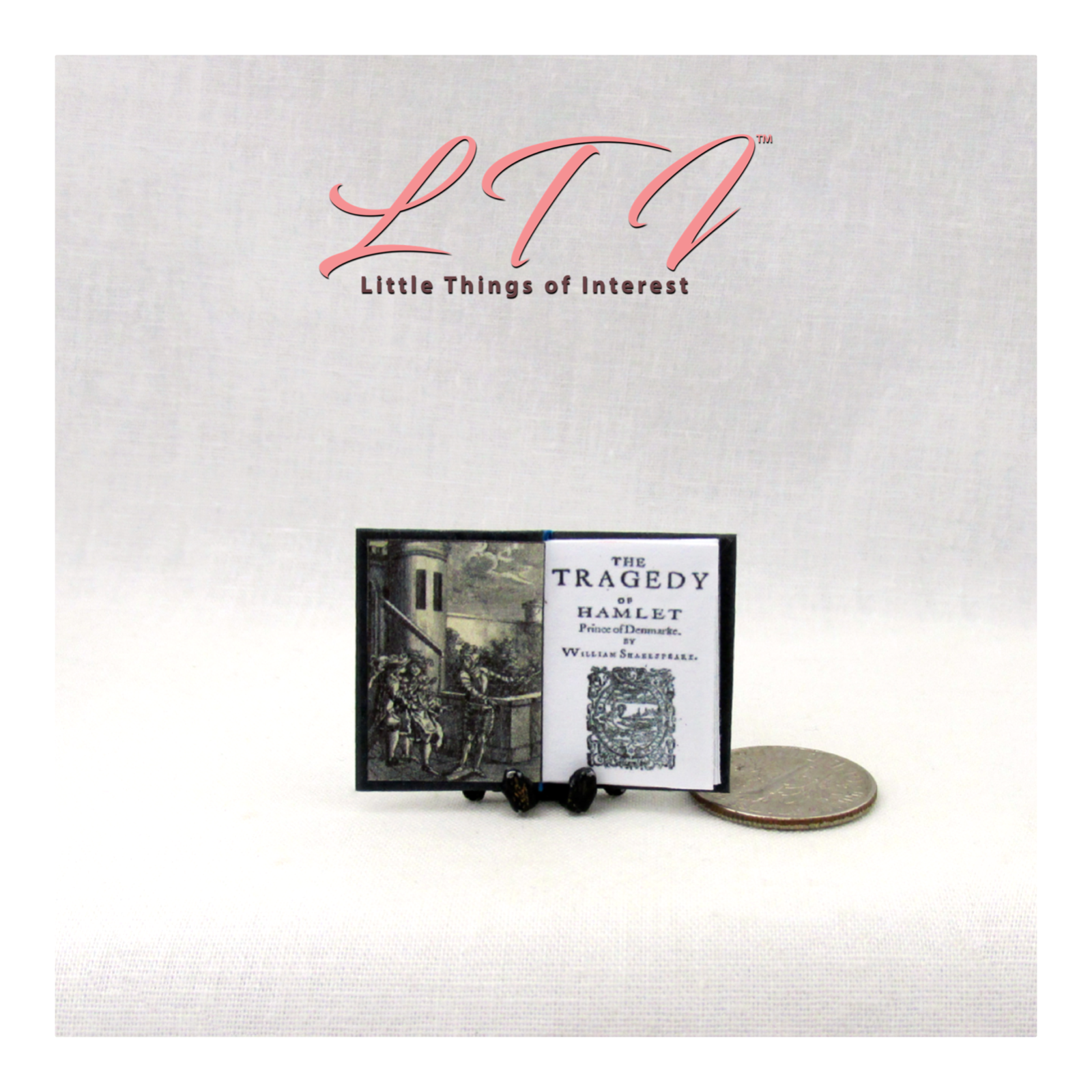 HAMLET A TRAGEDY Miniature 1:12 Scale Readable Book by William Shakespeare