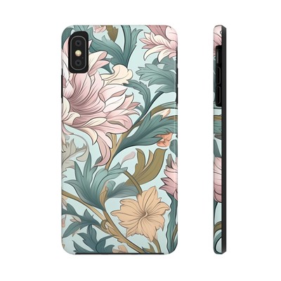 William Morris Style Floral Tough iPhone SE 11 12 13 14 15, Samsung Galaxy Cases