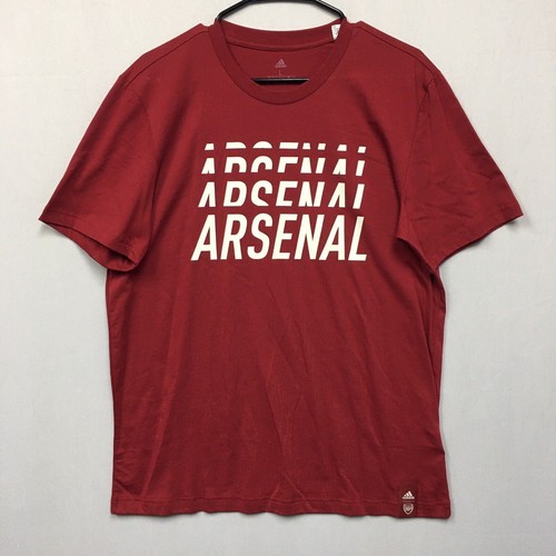 

Футболка Adidas Arsenal AFC DNA GR (мужская, размер ), красная футбольная спортивная футболка, Красный