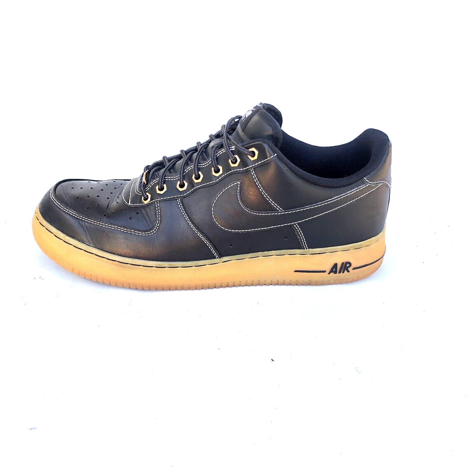 Nike Air Force 1 Low Sz 13 USM Blk/Gum Basketball Athletic Casual