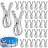 30Pcs Pool Cover Clips, 4.5inch Stainless Steel Pool Cover Clamps for Above Ground Pools, Metal Windproof Winter Pool Cover Clip