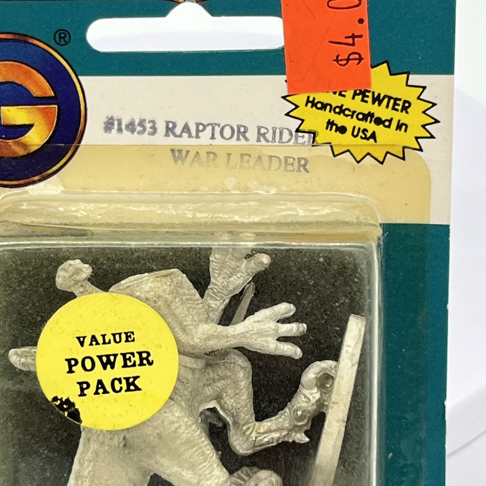 Grenadier Fantasy Warriors #1453 Raptor Rider War Leader Pewter Figure D&D 1992