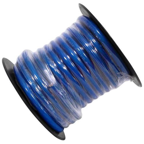 Rockville R4G40-BLUE 4 AWG Gauge 40 Foot Car Amp Power / Ground Wire Spool