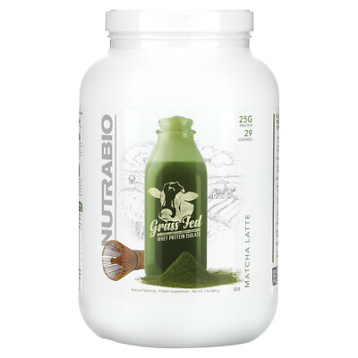 Grass Fed Whey Protein Isolate, Matcha Latte, 2 lb (907 g)
