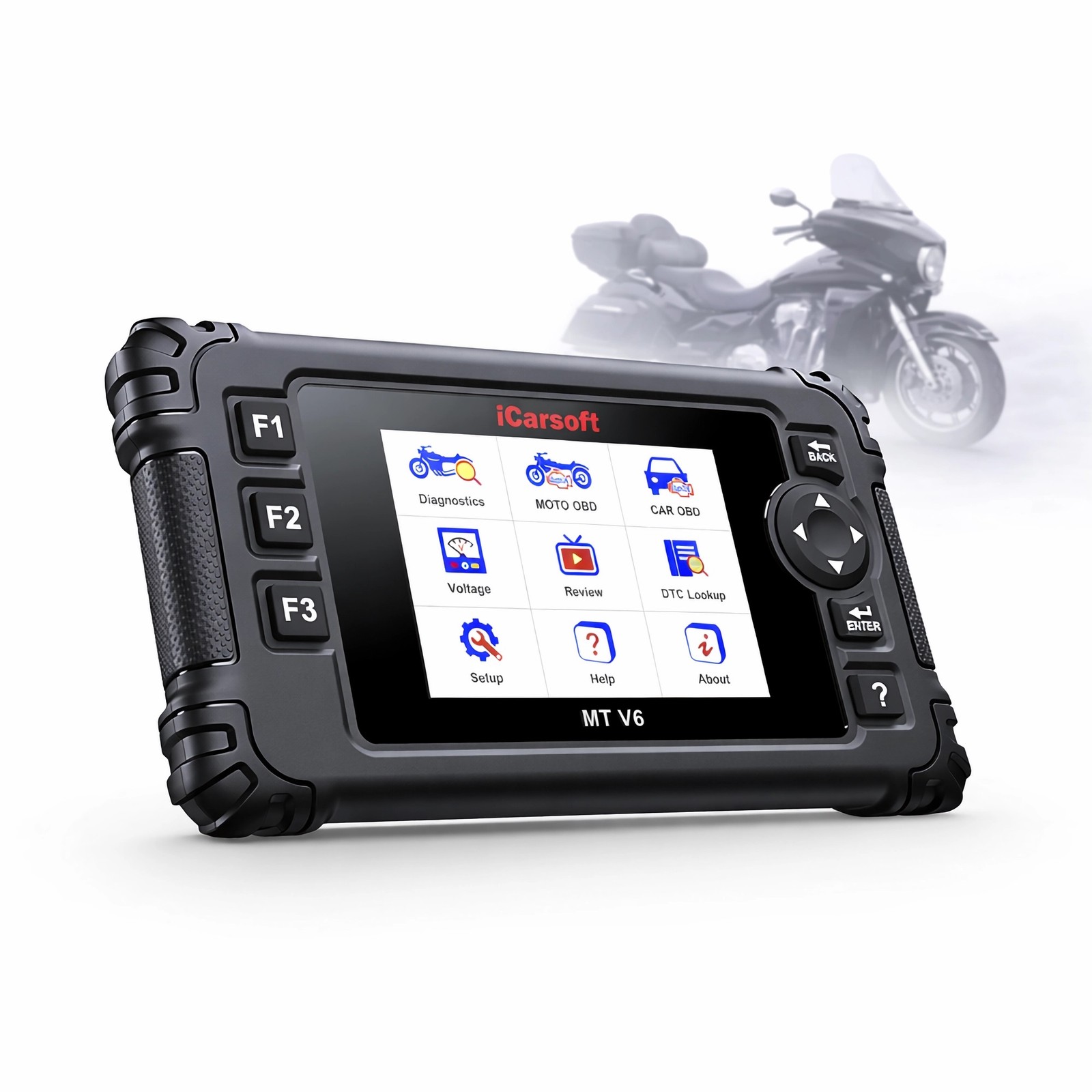 iCARSOFT OBD2 DIAGNOSEGERÄT SCANNER MT V6 für VICTORY Motorräder +Adapter Update