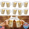 Mifoci 10 Pcs Clear Plastic Beer Mug with Handles 16 oz Reusable Acrylic Beer Stein Bulk Glasses Beer Drinking Cups Dishwasher Safe for Bar Home Hotel Cocktail Juice Alcohol Soda Party