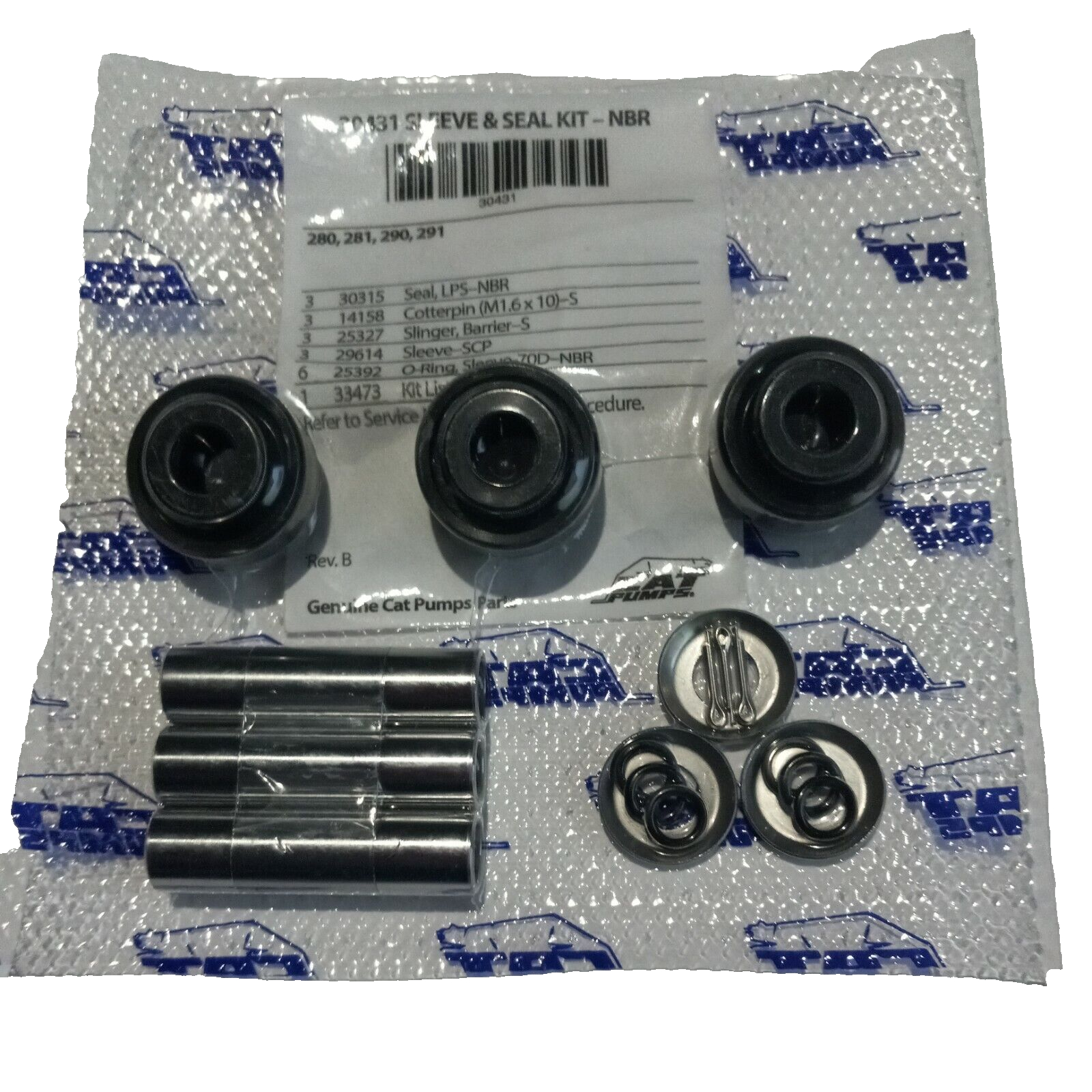 30431 Cat Pump 280, 290 Sleeve & Seal  Prrrm-A-Lube Kit
