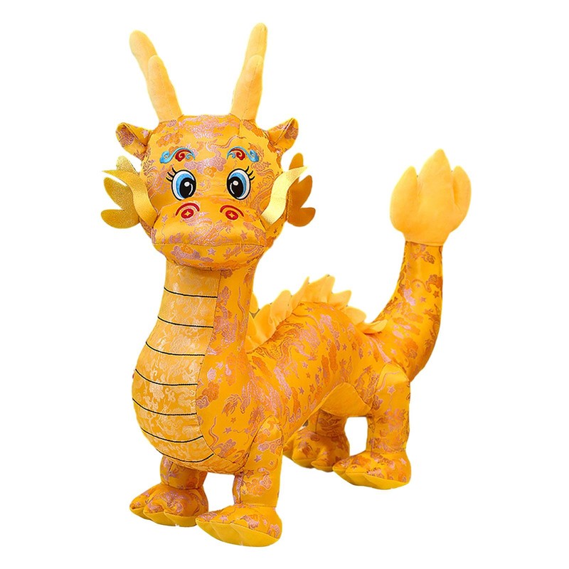 Dragon Plush Toys 2024 New Years Decor Dragon Year Mascot Soft Stuffed Animal