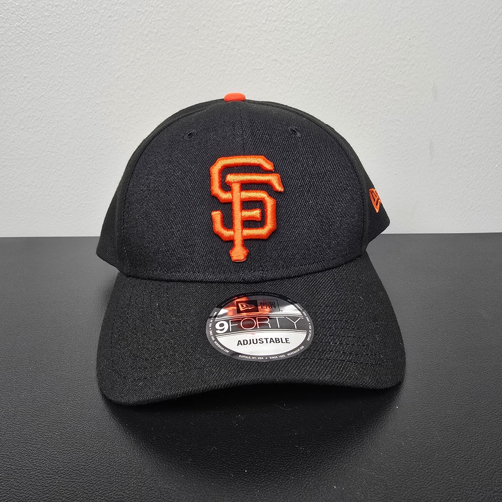 San Francisco Giants Hat Cap Mens Strap Back Black SF Logo