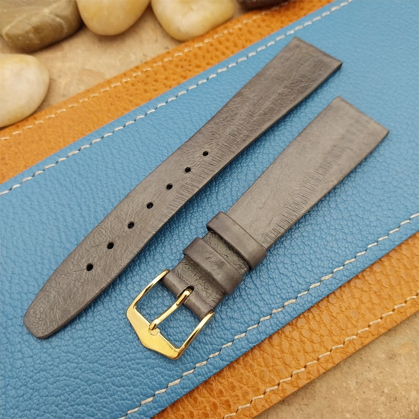 Vintage 18mm Hirsch Genuine Eel Skin nos Unused Classic